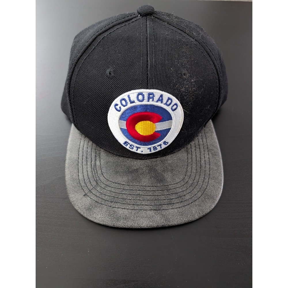 Colorado Black‎ And Gray Big Bear Adjustable Hat Snapback Baseball Cap